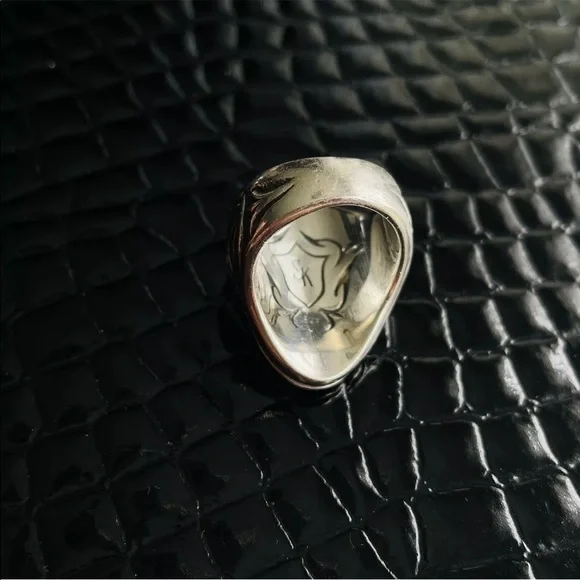 Scott Kay Black Sapphire Concave Sterling Silver Ring
